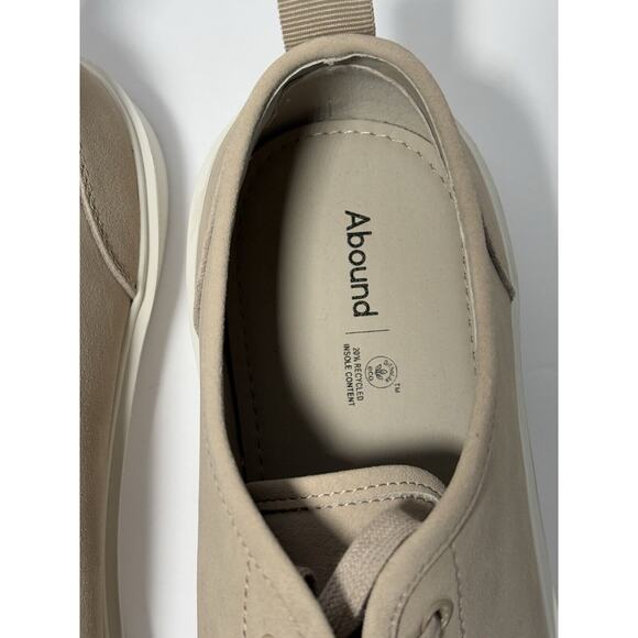 ABOUND Halen Men's Smooth Faux Leather‎ Lace-Up Sneakers Beige Nomad Sz 10.5 EUC - Picture 4 of 9